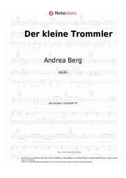 Noten, Akkorde Andrea Berg - Der kleine Trommler