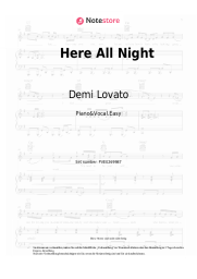 Noten, Akkorde Demi Lovato - Here All Night