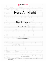 Noten, Akkorde Demi Lovato - Here All Night