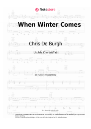 Noten, Akkorde Chris De Burgh - When Winter Comes