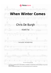 Noten, Akkorde Chris De Burgh - When Winter Comes
