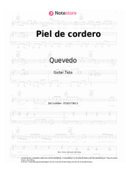 Noten, Akkorde Quevedo, La Pantera - Piel de cordero