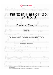 undefined Frederic Chopin - Waltz in F major, Op. 34 No. 3