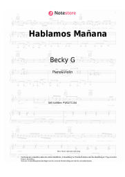 Noten, Akkorde Becky G - Hablamos Mañana
