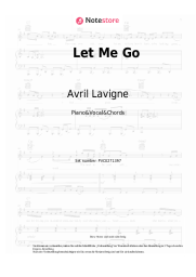Noten, Akkorde Avril Lavigne, Chad Kroeger - Let Me Go