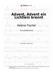 Noten, Akkorde Helene Fischer - Advent, Advent ein Lichtlein brennt
