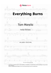 Noten, Akkorde Tom Morello, Beartooth - Everything Burns