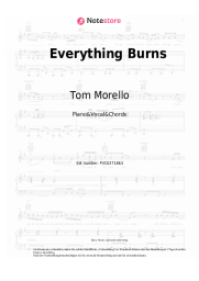 Noten, Akkorde Tom Morello, Beartooth - Everything Burns