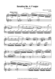 Noten, Akkorde Muzio Clementi - Sonatina Op. 36, No. 4 in F major: lll. Rondeau