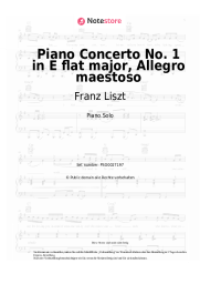 Noten, Akkorde Franz Liszt - Piano Concerto No. 1 in E flat major, Allegro maestoso