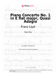 Noten, Akkorde Franz Liszt - Piano Concerto No. 1 in E flat major, Quasi Adagio