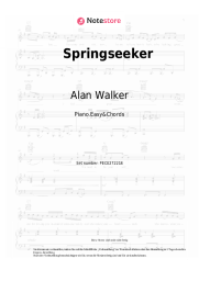 Noten, Akkorde Alan Walker - Springseeker