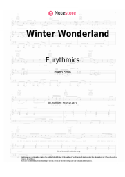 Noten, Akkorde Eurythmics - Winter Wonderland