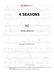 Noten, Akkorde XG - 4 SEASONS