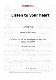 Noten, Akkorde Roxette - Listen to your heart