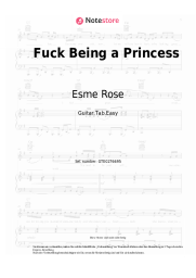 Noten, Akkorde Esme Rose - Fuck Being a Princess