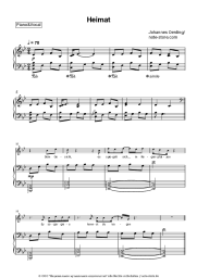 Noten, Akkorde Johannes Oerding - Heimat