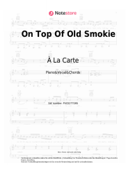 Noten, Akkorde À La Carte - On Top Of Old Smokie