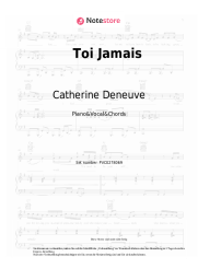 Noten, Akkorde Catherine Deneuve - Toi Jamais 