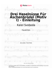 Noten, Akkorde Karel Svoboda - Drei Haselnüsse Für Aschenbrödel (Motiv I) - Einleitung