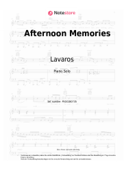 Noten, Akkorde Lavaros - Afternoon Memories
