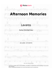 Noten, Akkorde Lavaros - Afternoon Memories
