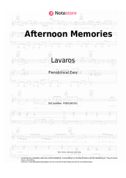 Noten, Akkorde Lavaros - Afternoon Memories