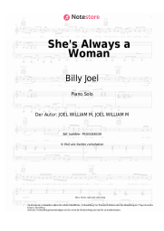 Noten, Akkorde Billy Joel - She's Always a Woman