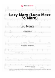 Noten, Akkorde Lou Monte - Lazy Mary (Luna Mezz ’o Mare)