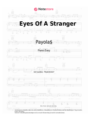 Noten, Akkorde Payola$ - Eyes Of A Stranger