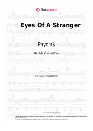 Noten, Akkorde Payola$ - Eyes Of A Stranger