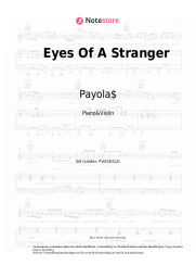 Noten, Akkorde Payola$ - Eyes Of A Stranger
