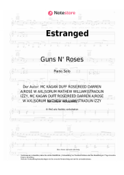 Noten, Akkorde Guns N' Roses - Estranged