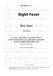 Noten, Akkorde Bee Gees - Night Fever