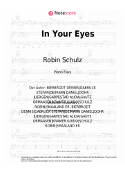 Noten, Akkorde Robin Schulz, Alida - In Your Eyes