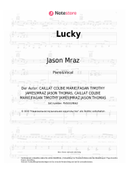 Noten, Akkorde Jason Mraz - Lucky