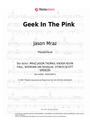 Noten, Akkorde Jason Mraz - Geek In The Pink