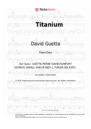Noten, Akkorde David Guetta, Sia - Titanium