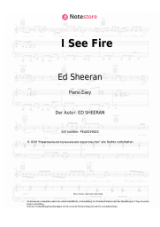 Noten, Akkorde Ed Sheeran - I See Fire