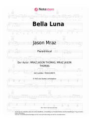 Noten, Akkorde Jason Mraz - Bella Luna
