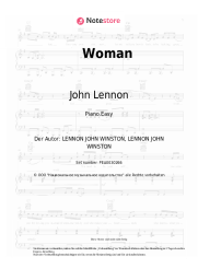Noten, Akkorde John Lennon - Woman