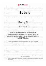 Noten, Akkorde Becky G, Prince Royce, Anuel AA, DJ Luian, Mambo Kingz - Bubalu