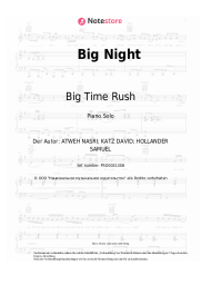 Noten, Akkorde Big Time Rush - Big Night
