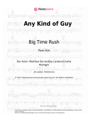 Noten, Akkorde Big Time Rush - Any Kind of Guy