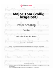 Noten, Akkorde Peter Schilling - Major Tom (vollig losgelost)