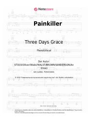 Noten, Akkorde Three Days Grace - Painkiller