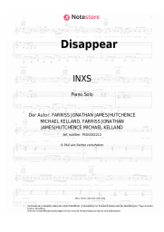 Noten, Akkorde INXS - Disappear
