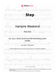 Noten, Akkorde Vampire Weekend - Step