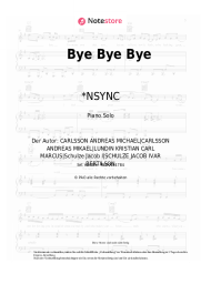 Noten, Akkorde *NSYNC - Bye Bye Bye