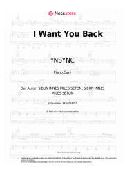 Noten, Akkorde *NSYNC - I Want You Back